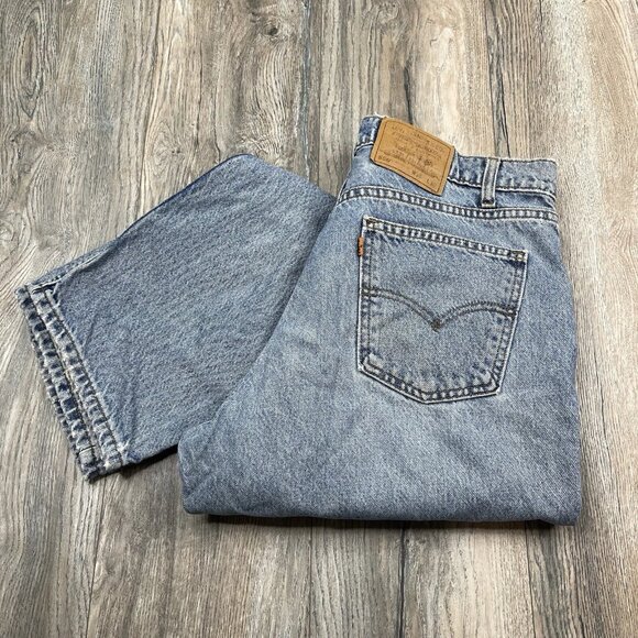 VIntage Levi's 550 Orange Tab Denim Jean Size 36 X 30 Blue Medium Wash - Picture 1 of 16